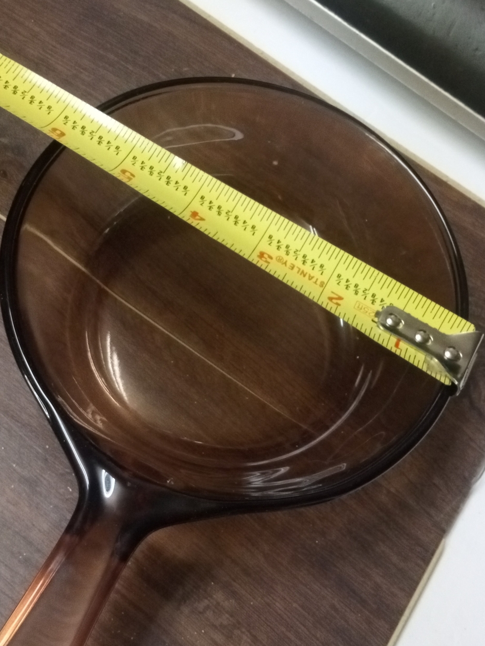 Corningware Smoky Brown Glass Serving Bowl with Handle